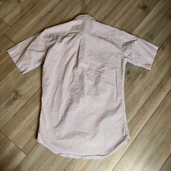 Peter Millar Orange Plaid Buttonup Shirt Men Small‎ - Picture 4 of 4